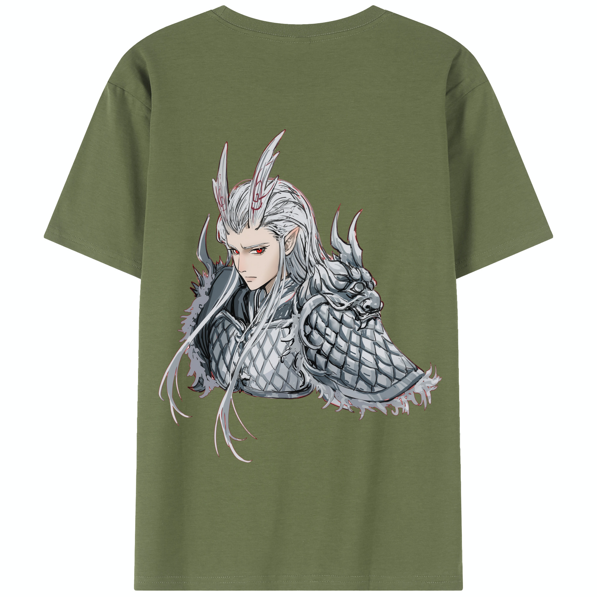 （画像用） Ne Zha 2 ナタ 魔童の大暴れ 綿100％半袖Tシャツ（背面プリント）
